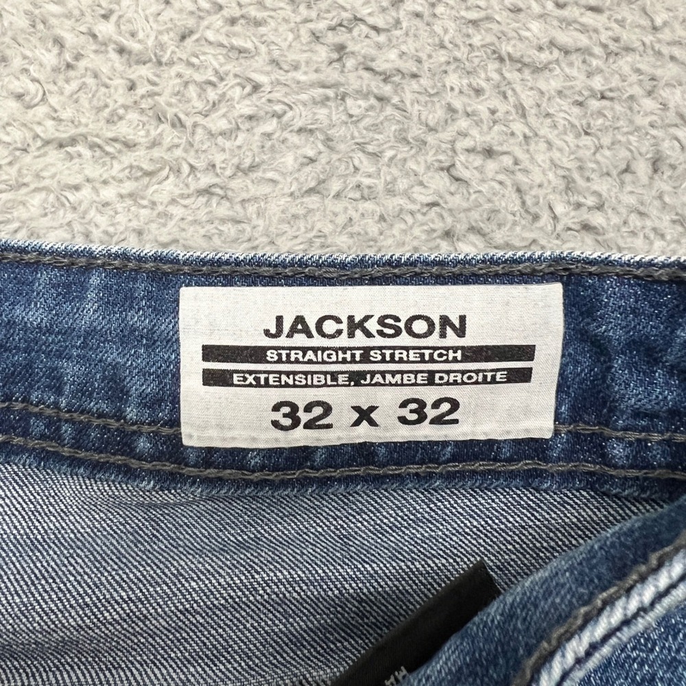 Buffalo David Bitton Jackson Jeans Mens 32x32 Straight Stretch Blue Excellent - Picture 8 of 10